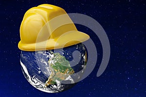 Earth Hard Hat Protection Safety Asteroid Universe