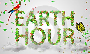 Earth Hour leaves particles 3D