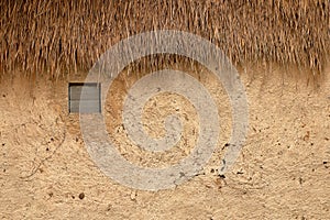 Earth house with window natural building