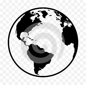 Earth icon, globe symbol