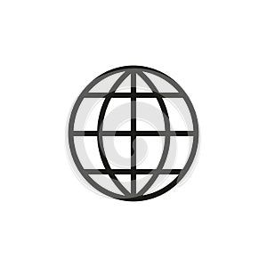 Earth icon. Planet earth. Global network. Email icon. Vector illustration. Stock image.