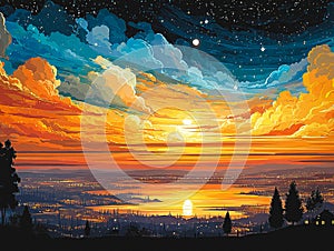 earth illust for a poster