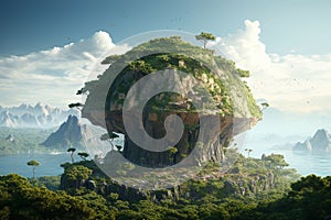 Earth illustration showcasing the beauty of. Generative ai