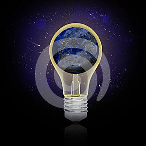 Earth inside the bulb