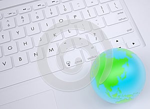 Earth on the keyboard