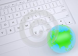 Earth on the keyboard