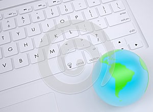 Earth on the keyboard