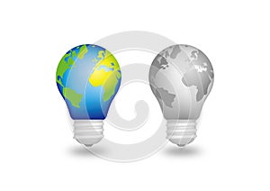 Earth light bulb - Green energy light - lamps photo