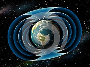 Earth magnetic field photo
