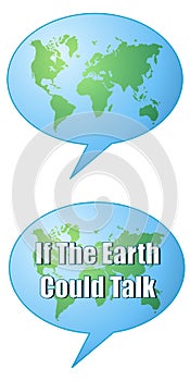 Earth Map Talk Bubbles