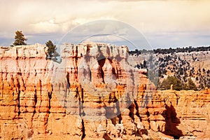 Earth material exposed to erosion at Bryce Canyon