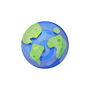 Earth minimal vector illustration. Planet flat icon