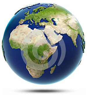 Earth model - Africa and Eurasia photo