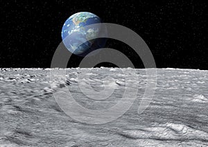 Earth moon surface photo