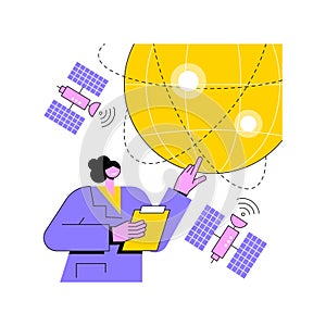 Earth observation abstract concept vector illustration. photo