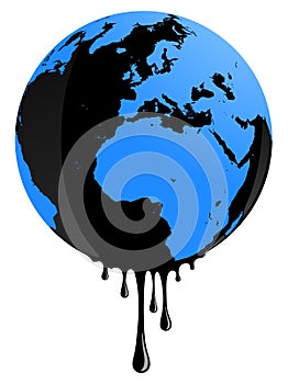 Earth oil pollution
