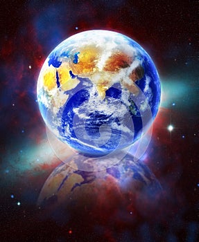 The Earth, our home planet Terra, in space