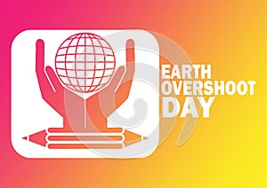 Earth Overshoot Day Vector Template Design Illustration