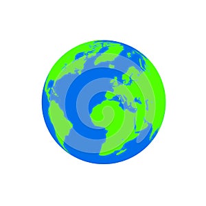 Earth planet. Flat icon. Vector illustration. - Vector