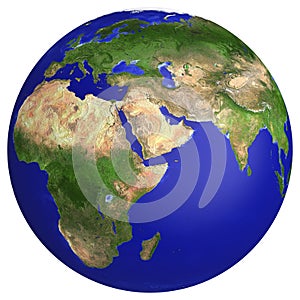 Earth planet globe map