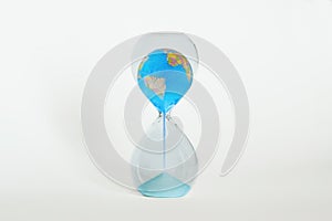 Earth planet in hourglass - Ecology, global warming, climate change concept