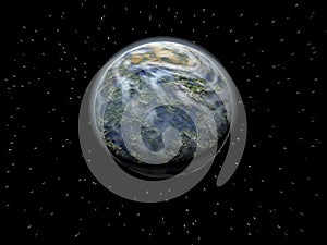 Earth Planet At The Sky