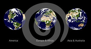 La terra pianeta tre angoli 