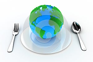 Earth on a plate