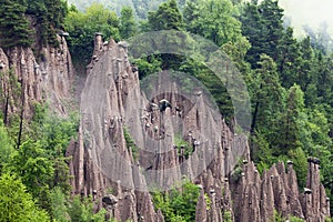 Earth pyramids in Renon, South Tyrol, Italy