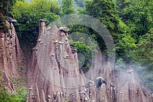 Earth pyramids in Renon, South Tyrol, Italy