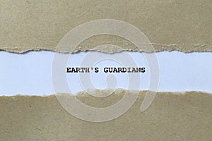 earth\'s guardians on white paper