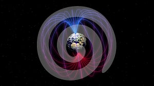 Earth`s magnetic field lines earth texture by NASA