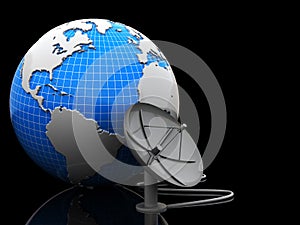 Earth and satellite antenna