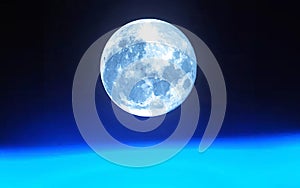 Earth Satellite Moon Space Planets Universe Abstract Creative Background