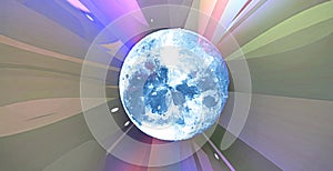 Earth Satellite Moon Space Planets Universe Abstract Creative Colorful Blurred Background