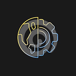 Earth science gradient vector icon for dark theme photo