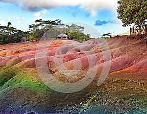 Earth of seven colors.famous tourist place of Mauritius