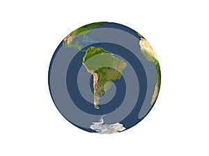 Earth Showing South America