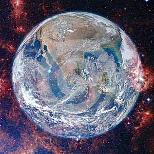 Earth. Space art. Elements of this image furnished by NASA