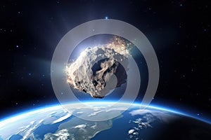 Earth space asteroid. Generate Ai