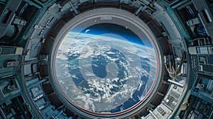 The Earth from Space Station.AI generated image