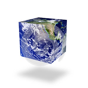 Earth square globe