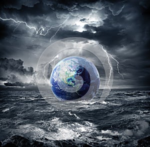 Earth in the storm