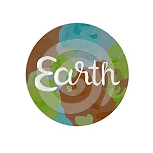 Earth symbol of the four elements photo