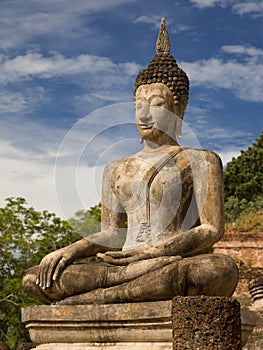 Earth Touching Buddha at Wat Mahathat