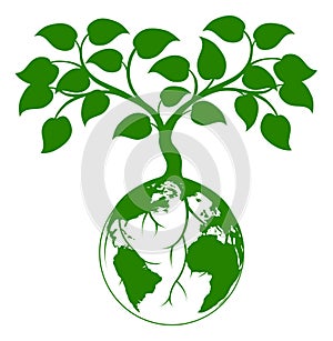 Earth tree graphic