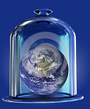 Earth under bell glass