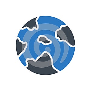 Earth  vector glyph color icon