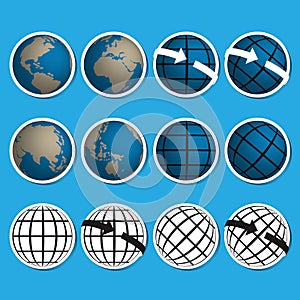 Earth vector icon set
