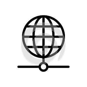 Earth vector thin line icon